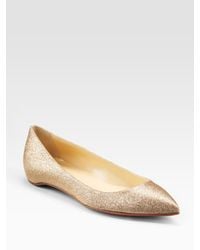 Christian Louboutin | Metallic Ballerina | Lyst