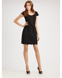 Dior | Black Short Sleeve Dress | Lyst