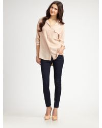 Equipment | Natural Signature Silk Shirt | Lyst