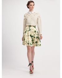 Erdem | Natural Wendy Laser Cut Embroidered Blouse | Lyst