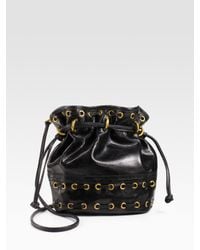 Kooba | Black Leather Drawstring Mini Bag | Lyst