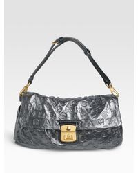 Marc By Marc Jacobs | Gray Dreamy Logo Linda Flat Bag | Lyst