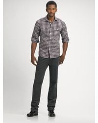 Michael Kors | Gray Grant-check Corporal Shirt for Men | Lyst