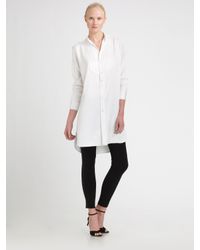 Ralph Lauren Black Label | White Pauline Bib Front Shirt Dress | Lyst