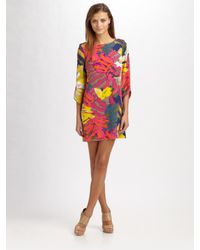 Tibi | Multicolor Silk Print Dress | Lyst