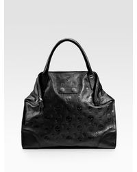 Alexander McQueen | Black Embossed Skull Tote | Lyst