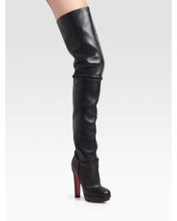 Christian Louboutin | Black Tres Contente Thigh-high Boots | Lyst