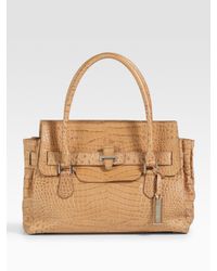 Michael Kors | Natural Gia Large Leather Top Handle Bag | Lyst