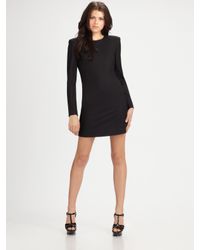 Theory | Black Exposed Back-zip Dress | Lyst