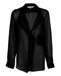 Vanessa Bruno | Black Chiffon Blouse | Lyst