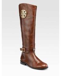 Tory Burch | Brown Patterson Riding Boots | Lyst