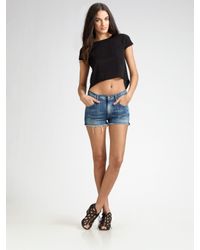 Citizens of Humanity | Blue High-waist Denim Shorts | Lyst