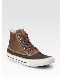 Converse | Brown Chuck Taylor Leather Duck Ankle Boots for Men | Lyst