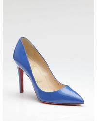 Christian Louboutin | Blue Pigalle Patent Leather Pumps | Lyst