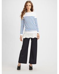 Junya Watanabe | Blue Cropped Sailor Pants | Lyst