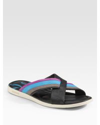 Paul Smith | Black Cross-strap Sandals for Men | Lyst