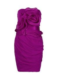 Notte by Marchesa | Purple Pleated Ruffle Dress | Lyst