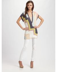 M Missoni | Black Intarsia Knit Tunic Top | Lyst