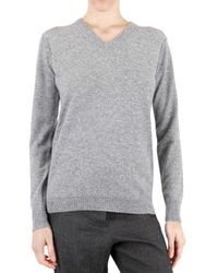 Beayukmui | Gray Cashmere Knit Crystal Sweater | Lyst