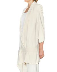 Jean-Pierre Braganza | Natural Asymmetrical Silk Crepe Jacket | Lyst