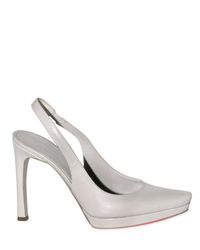 Jil Sander | Gray 100mm Laque Sole Calfskin Pumps | Lyst