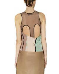 Jo No Fui | Multicolor Leather and Striped Faille Dress | Lyst
