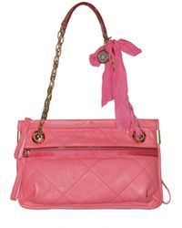 Lanvin | Pink Quilted Amalia Lambskin Shoulder Bag | Lyst