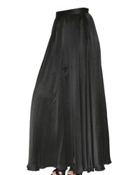 Pas Pour Toi | Black Stone Washed Silk Satin Skirt | Lyst