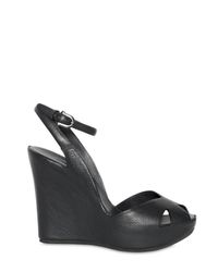 Roberto Del Carlo | Black 110mm Cut Out Ankle Wedges | Lyst