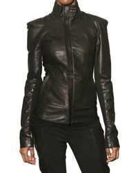 Todd Lynn | Black Double Stretch Cotton and Leather Jacket | Lyst