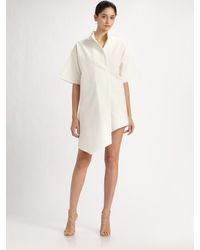 Akris | White Asymmetrical Cotton Shirtdress | Lyst