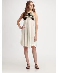 Alexander McQueen | White Iris Organza Embroidered Dress | Lyst