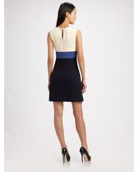 MILLY | Blue Mackenzie Combo Dress | Lyst