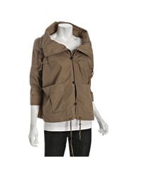 dkny khaki green padded jacket