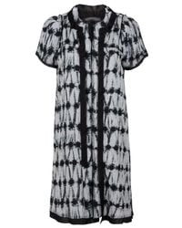 Proenza Schouler | Black Cotton Tie and Dye Dress | Lyst