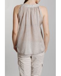 Vanessa Bruno | Gray Silk Sleeveless Top | Lyst