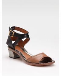 Leifsdottir | Brown Tri-tone Low Sandals | Lyst