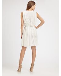 Obakki | White Alameda Draped Wrap-front Dress | Lyst