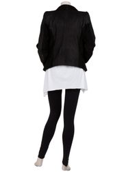 Designers Remix | Black Louisana Drape Leather Jacket | Lyst