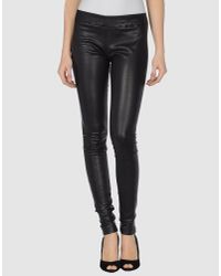 Snow From St Barth | Black Leather Leggings | Lyst
