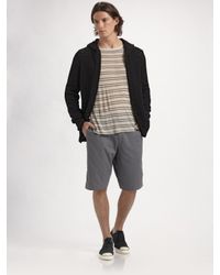 T By Alexander Wang | Gray Drawstring Poplin Shorts for Men | Lyst