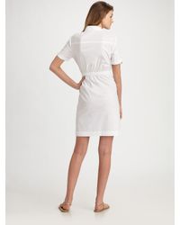 Tory Burch | White Rebecca Soft Stretch Poplin Dress | Lyst