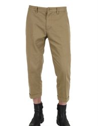 Izzue | Natural Gabardine Ankle Length Chino Trousers for Men | Lyst