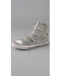 Ash | Gray Virgin - Buckle Sneaker in Cargo Leather | Lyst
