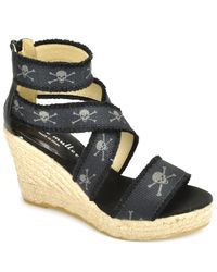 Bettye Muller | Brown Saffron - Skull Printed Canvas Espadrille | Lyst