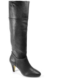 Cynthia Vincent | Dylan - Black Leather Tall Boot | Lyst