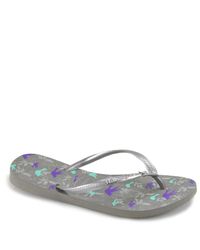 Havaianas | Metallic Slim Little Birds - Silver Rubber Flip Flop | Lyst