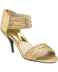 MICHAEL Michael Kors | Juniper - Bronze Metallic Leather Woven Sandal | Lyst