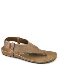 Pedro Garcia | Natural Aidan - Clay Suede Thong Sandal | Lyst