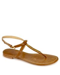 Stuart Weitzman | Brown Mcchain - Walnut Leather Sandal | Lyst